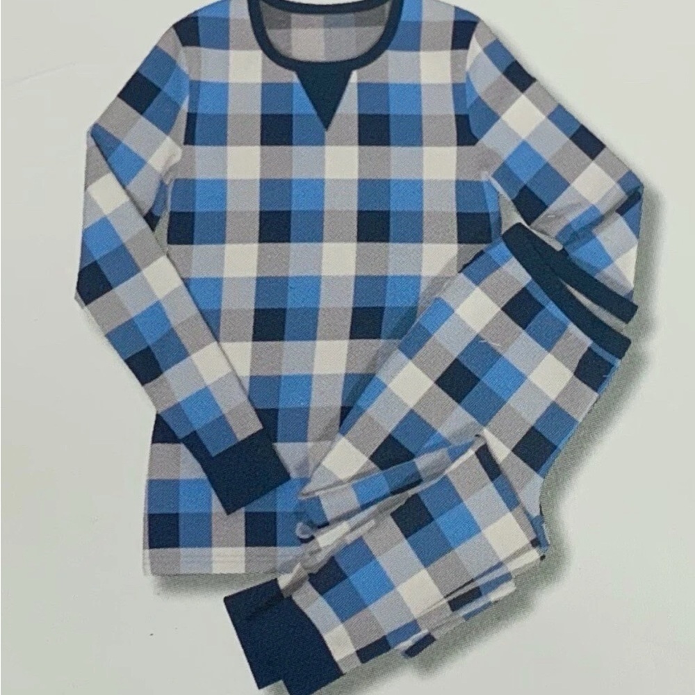 Wondershop Blue and White Plaid Pajama Set